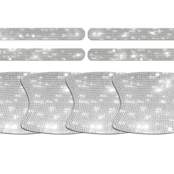 8pcs Rhinestone Decor Car Door Handle Sticker - Picture 3 of 4